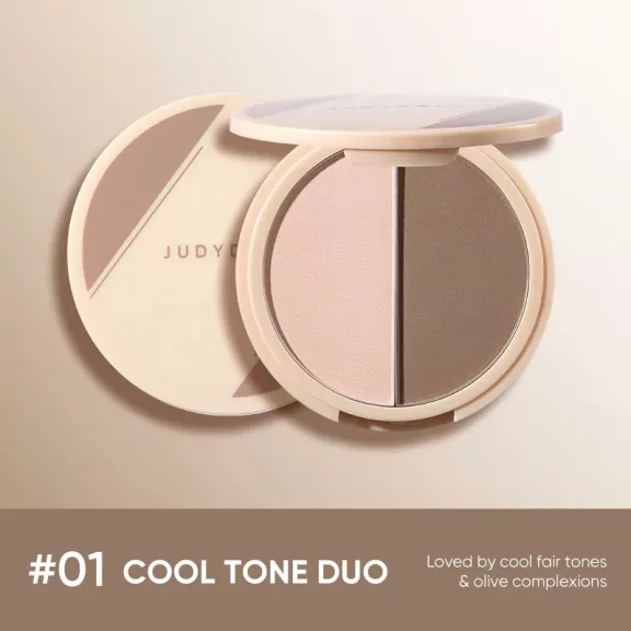 Judydoll 2 Shades Kontúr és Highlighter Paletta #01 Cool Tone Duo 9g Judydoll 2 Shades Kontúr és Highlighter Paletta #01 Cool Tone Duo 9g