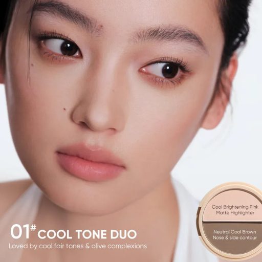 JUDYDOLL 2 Shades Kontúr és Highlighter Paletta #01 Cool Tone Duo 9g