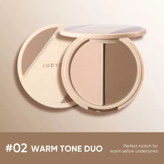 Judydoll 2 Shades Kontúr és Highlighter Paletta #02 Warm Tone Duo 9g Judydoll 2 Shades Kontúr és Highlighter Paletta #02 Warm Tone Duo 9g