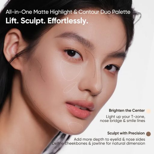 JUDYDOLL 2 Shades Kontúr és Highlighter Paletta #02 Warm Tone Duo 9g