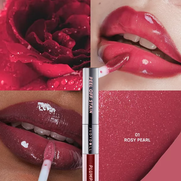 Judydoll Lehúzható Ajakfesték és Ajakolaj Duo #01 Rosy Pearl