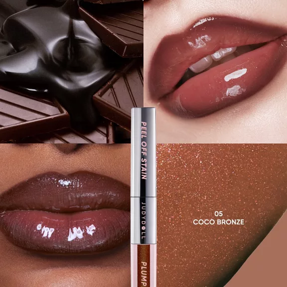 Judydoll Lehúzható Ajakfesték és Ajakolaj Duo #05 Coco Bronze