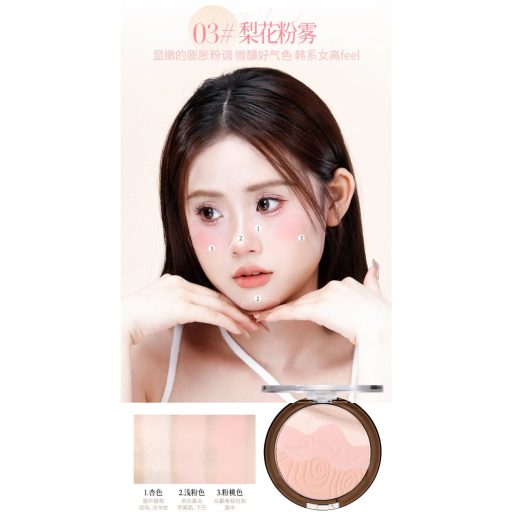 XiXi Yangyang Family Series Kontúr Paletta #3 Pear Blossom Pink Mist 6.5g