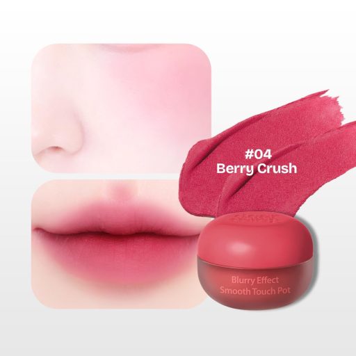 MILK TOUCH Dearthing Blurry Effect Smooth Touch Pot Rúzs és Arcpirosító #04 Berry Crush