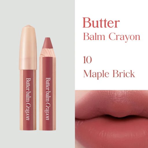 CLIO Butter Balm Crayon Rúzs és Arcpirosító #10 Maple Brick 3.9g + ajándék hegyező