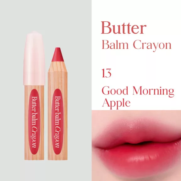 Clio Butter Balm Crayon Rúzs és Arcpirosító #13 Good Morning Apple 3.9g + ajándék hegyező Clio Butter Balm Crayon Rúzs és Arcpirosító #13 Good Morning Apple 3.9g + ajándék hegyező