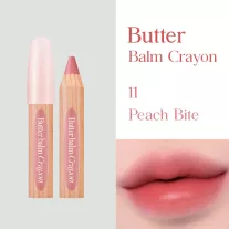   Clio Butter Balm Crayon Rúzs és Arcpirosító #11 Peach Bite 3.9g + ajándék hegyező
