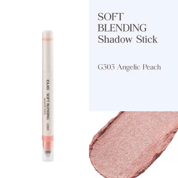 Clio Soft Blending Shadow Szemhéjfesték #G303 Angelic Peach (glitter)