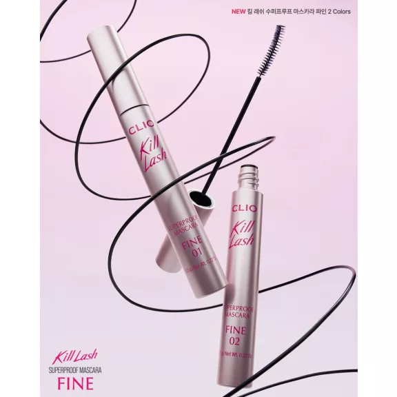 Clio Kill Lash Superproof Mascara Fine Szempillaspirál #01 Vanilla Black