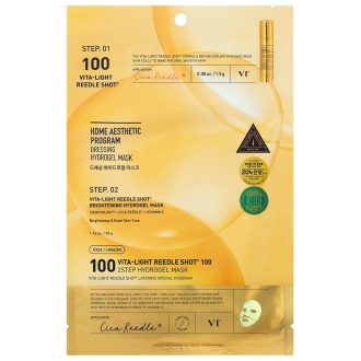   VT Cosmetics Vita-light Reedle Shot 100 Hidrogél Arcmaszk, 2 lépés 1.5g+33g