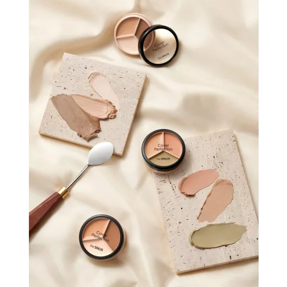 The Saem Cover Perfection Triple Pot Korrektor 01 Correct Beige The Saem Cover Perfection Triple Pot Korrektor 01 Correct Beige
