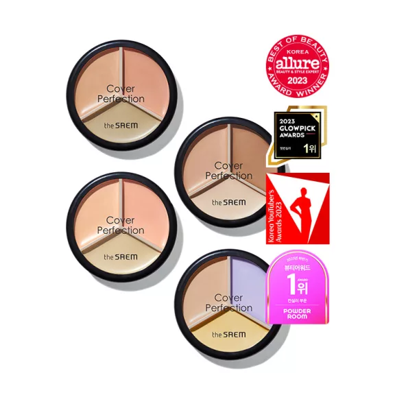 The Saem Cover Perfection Triple Pot Korrektor 03 Correct Up Beige The Saem Cover Perfection Triple Pot Korrektor 03 Correct Up Beige