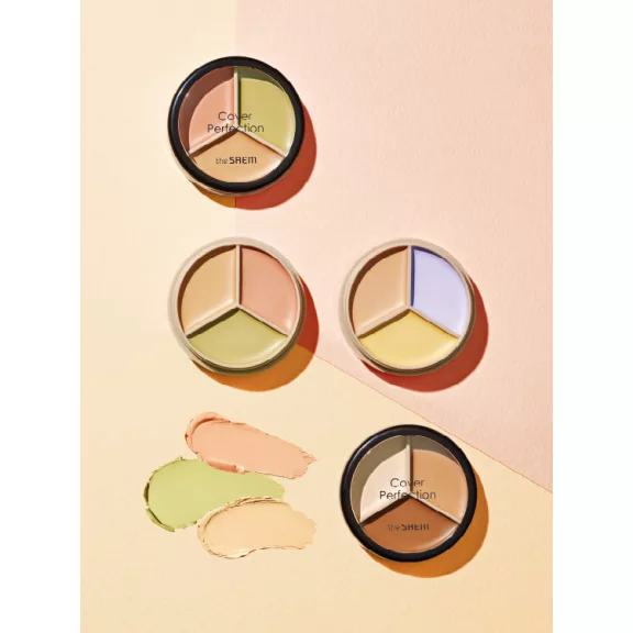 The Saem Cover Perfection Triple Pot Korrektor 04 Tone Up Beige The Saem Cover Perfection Triple Pot Korrektor 04 Tone Up Beige