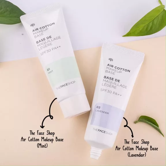 The Face Shop Air Cotton Makeup Base Primer No.02 Lavender 35g (SPF30 PA++)