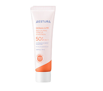 AESTURA Derma UV365 Red Calming Tone-Up Fényvédő Krém mini 10ml (SPF50+ PA++++)