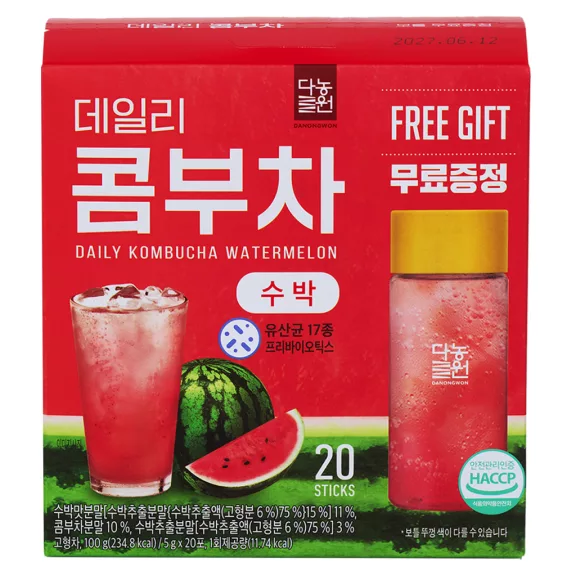 Danongwon Daily Kombucha Tea Instant Teapor - Watermelon / Görögdinnye ízesítésű 5gx20db Danongwon Daily Kombucha Tea Instant Teapor - Watermelon / Görögdinnye ízesítésű 5gx20db