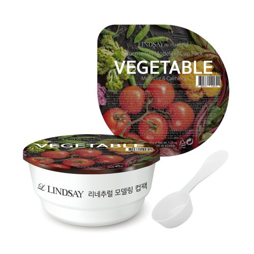 LINDSAY re:natural Glucose Gel Modeling Mask Cup Pack Lemosandó Arcpakolás - Vegetable (moisture and calming) 35g