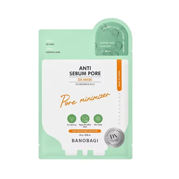 Banobagi DX 2lépéses Arcmaszk - Anti Sebum Pore 25g + éjszakai maszk 2g Banobagi DX 2lépéses Arcmaszk - Anti Sebum Pore 25g + éjszakai maszk 2g