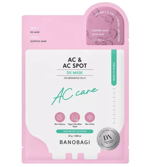 Banobagi DX 2lépéses Arcmaszk - AC & AC Spot 25g + éjszakai maszk 2g Banobagi DX 2lépéses Arcmaszk - AC & AC Spot 25g + éjszakai maszk 2g