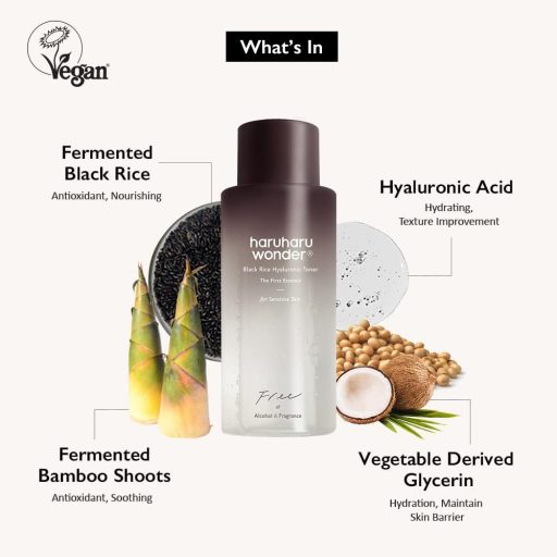 HARUHARU WONDER Black Rice Hyaluronic For Sensitive Skin Hidratáló Arctonik 150ml