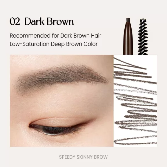 Peripera Speedy Skinny Brow Szemöldökceruza #02 Dark Brown Peripera Speedy Skinny Brow Szemöldökceruza #02 Dark Brown