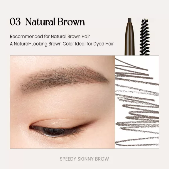 Peripera Speedy Skinny Brow Szemöldökceruza #03 Natural Brown Peripera Speedy Skinny Brow Szemöldökceruza #03 Natural Brown