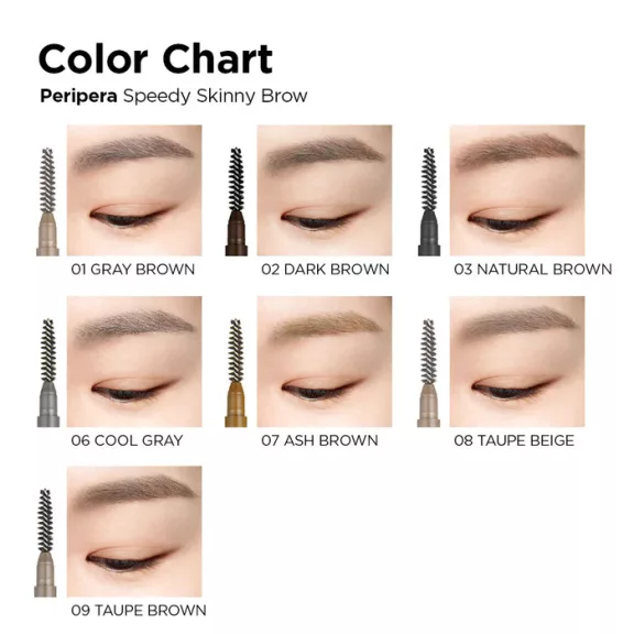 Peripera Speedy Skinny Brow Szemöldökceruza #03 Natural Brown Peripera Speedy Skinny Brow Szemöldökceruza #03 Natural Brown