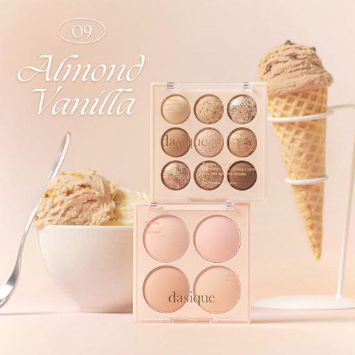 DASIQUE Blending Mood Cheek Arcpirosító Paletta #09 Almond Vanilla (Ice Cream Collection)