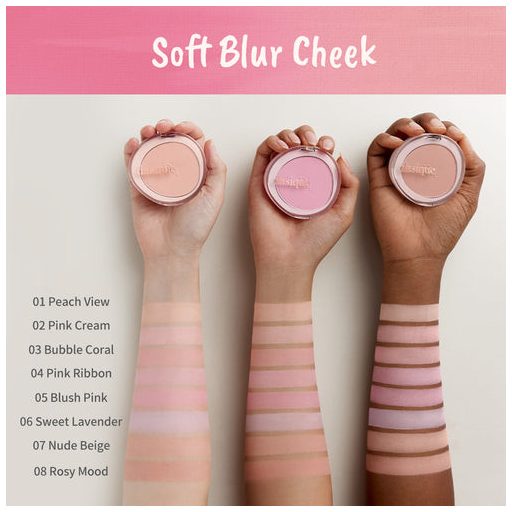 DASIQUE Soft Blur Cheek Arcpirosító #01 Peach View