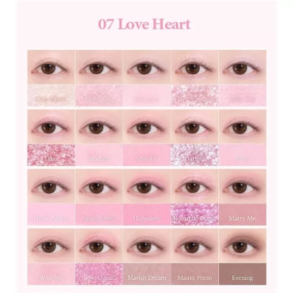 Dasique Mood Shadow Szemhéjfesték Paletta #07 Love Heart (Sweet Heart Collection) Dasique Mood Shadow Szemhéjfesték Paletta #07 Love Heart (Sweet Heart Collection)