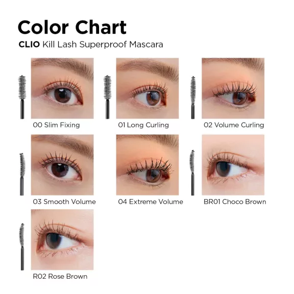 Clio Kill Lash Superproof Mascara Szempillaspirál #02 Volume Curling (fekete)