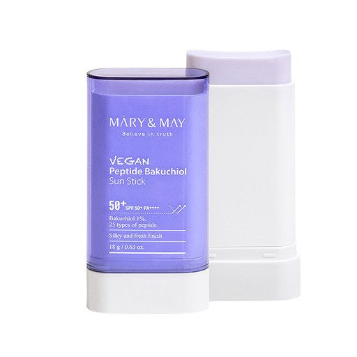 MARY & MAY Vegan Peptide Bakuchiol Fényvédő Stick 18g (SPF50+ PA++++)