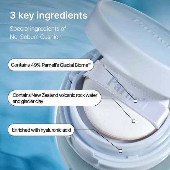Parnell Glacial Biome Water No-Sebum Mattító Cushion 10g Parnell Glacial Biome Water No-Sebum Mattító Cushion 10g