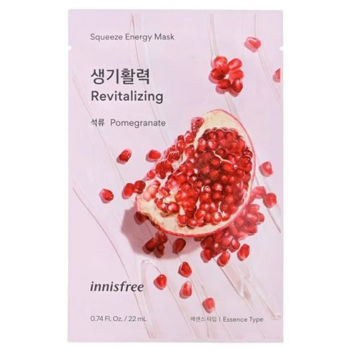 INNISFREE Squeeze Energy Arcmaszk - Pomegranate 22ml (revitalizáló)