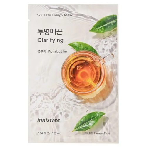 INNISFREE Squeeze Energy Arcmaszk - Kombucha 22ml (tisztító)