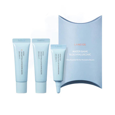 LANEIGE Water Bank Blue Hyaluronic 3 Step Essential Mini Arcápoló Csomag (normál és száraz bőrre)