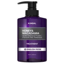   Kundal Honey & Macadamia Protein Hajbalzsam - English Rose illat 500ml