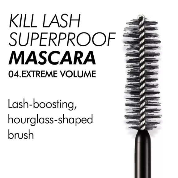 Clio Kill Lash Superproof Mascara Szempillaspirál #04 Extreme Volume (fekete)