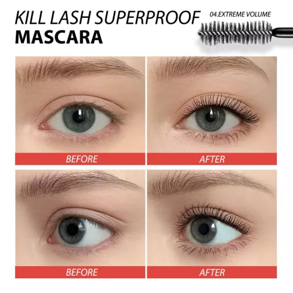 Clio Kill Lash Superproof Mascara Szempillaspirál #04 Extreme Volume (fekete)