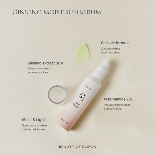 BEAUTY OF JOSEON Ginseng Moist Fényvédő Szérum 50ml (SPF50+ PA++++)