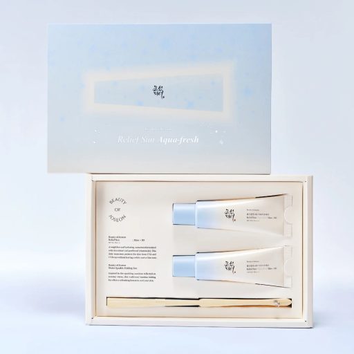 BEAUTY OF JOSEON Relief Sun Aqua Fresh (Rice + B5) Fényvédő Krém Szett 50mlx2db (+legyező) (SPF50+ PA++++)