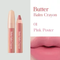   Clio Butter Balm Crayon Rúzs és Arcpirosító #01 Pink Poster 3.9g + ajándék hegyező