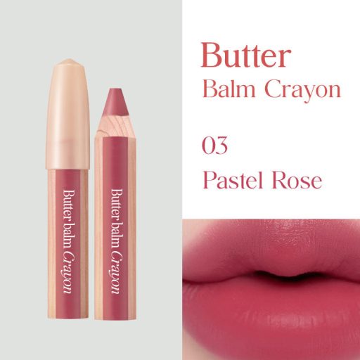 CLIO Butter Balm Crayon Rúzs és Arcpirosító #03 Pastel Rose 3.9g + ajándék hegyező