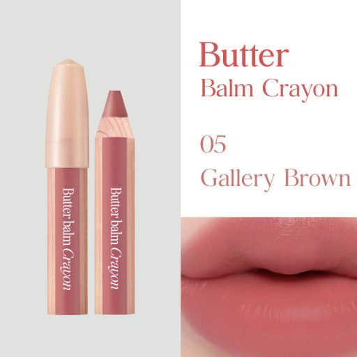 CLIO Butter Balm Crayon Rúzs és Arcpirosító #05 Gallery Brown 3.9g + ajándék hegyező