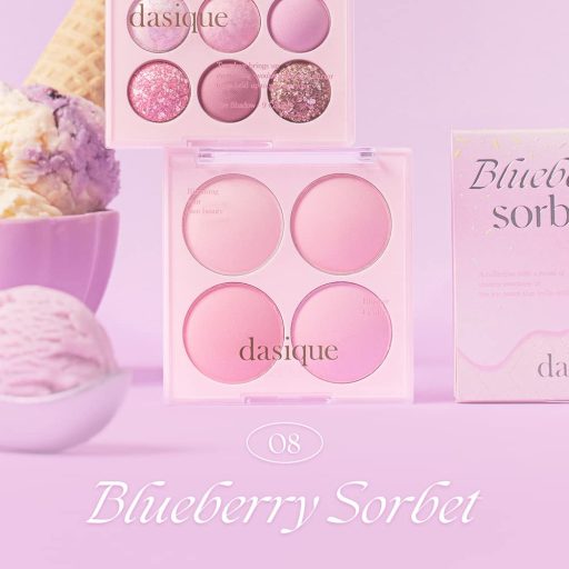 DASIQUE Blending Mood Cheek Arcpirosító Paletta #08 Blueberry Sorbet (Ice Cream Collection)