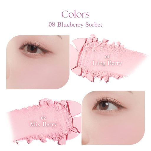 DASIQUE Blending Mood Cheek Arcpirosító Paletta #08 Blueberry Sorbet (Ice Cream Collection)