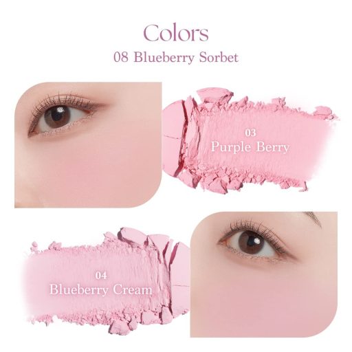DASIQUE Blending Mood Cheek Arcpirosító Paletta #08 Blueberry Sorbet (Ice Cream Collection)