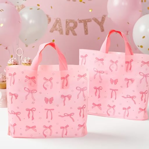 WGW Műanyag Ajándéktasak, nagy, masnis (25cmx30cm) 1db