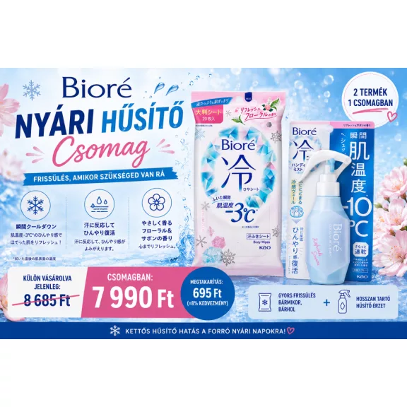 Bioré Illatos Nyári Hűsítő Csomag – Floral Kendő + Refresh Savon Testpermet Bioré Illatos Nyári Hűsítő Csomag – Floral Kendő + Refresh Savon Testpermet