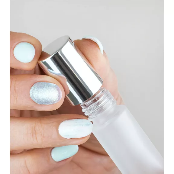 WGW Kicsi Üvegpalack (matt fehér) 10ml + ezüst kupak WGW Kicsi Üvegpalack (matt fehér) 10ml + ezüst kupak